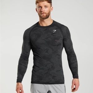 GYMSHARK GEO SEAMLESS LONG SLEEVE T-SHIRT